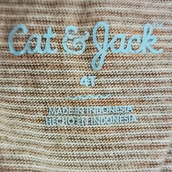 Cat & Jack Long Sleeve Red and White Striped Shirt size 4t - Picture 5 of 6